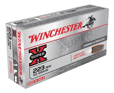 Winchester Super X 223REM 55GR Pointed Soft Point 20RD Box #X223R