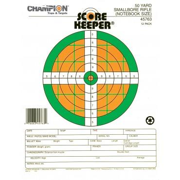 Champion In Sight 50YD Small Bore Rifle Target 12PK #45783