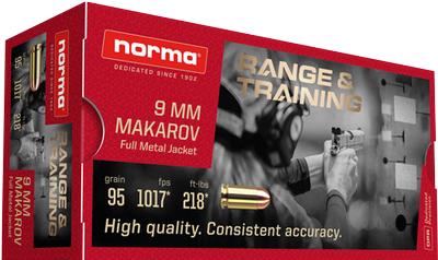Norma Range & Training 9x19 Makarov 95gr FMJ 50rd box #620440050